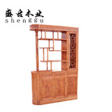 中式古典仿古玄关柜鞋柜门厅柜 客厅隔断实木雕花龙柱玄关柜