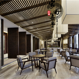 新中式售楼处洽谈桌椅组合茶楼接待实木沙发酒店会所一桌四椅家具