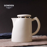美国SoftBrew陶瓷时尚白瓷咖啡壶 茶壶 创意设计带滤网 包邮