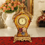 费洛梵 欧式古典复古陶瓷座钟钟表 家居装饰工艺礼品婚房装饰