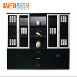 上海办公家具文件柜木质玻璃门办公书柜带锁资料柜现代档案柜高柜