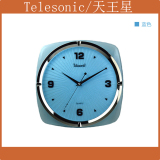 TELESONIC/天王星钟表挂钟简约时尚石英钟客厅时钟静音扫秒机芯