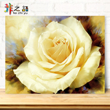 非之语 diy数字油画 手绘风景花卉植物装饰画手工画 白玫瑰