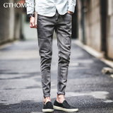 gthomme2016春季新款男士小脚牛仔裤韩版修身青年显瘦长裤子男潮