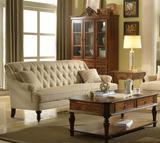 欧式布艺沙发美式乡村三人位沙发小户型新古典客厅沙发组合茶几