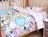 加工定做婴儿床品/幼儿园3件套 纯棉布料 被套床单 枕套 大史努比