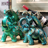 欧式大象红酒架摆件 创意家居房间酒柜装饰品工艺品摆设商务礼品