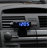 K04车载电子时钟 汽车电子钟 车载温度计夜光 车用电子时钟表