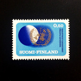 芬兰1970年 联合国25周年 外国邮票1全