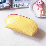 外贸原单 柠檬黄贝壳型防水化妆包 便携收纳整理包 洗漱包 手拿包