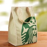 Starbucks星巴克小号便当袋便当包饭盒袋保鲜冷藏冰包保温袋包包
