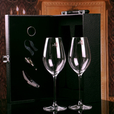 进口水晶红酒杯葡萄酒杯高脚杯2只装酒具套装酒具礼盒