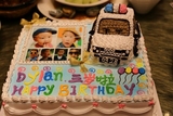 个性创意宝宝周岁照片蛋糕 上海数儿童卡通汽车数码照片蛋糕速递