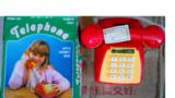 库存老货收藏品90年代玩具电话 上劲发条 老玩具
