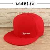 大红色supreme帽子男女嘻哈帽简单百搭韩版时尚棒球帽鸭舌帽包邮