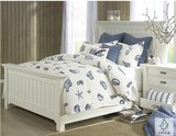 新款纯实木双人床 单人床 全松木儿童床 公主床白色环保床可定制