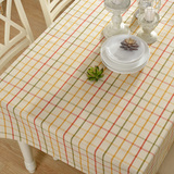 新款涤纶棉方格桌布 餐桌布台布茶几布 布艺盖布 桌布可定制