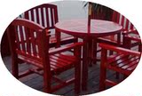 户外家具 仿木桌椅阳台庭院桌椅实木现代简约休闲咖啡厅桌椅组合