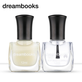 Dreambooks环保指甲油套装 护甲经典搭配 透明色底油亮油12ML*2
