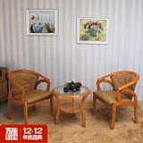 热卖实木田园圈围椅沙发单人茶几三件套阳台欧式休闲咖啡桌椅组合