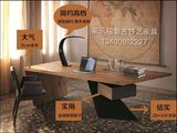 定制美式复古办公桌简约现代老板桌椅组合实木工作桌大班台电脑桌