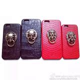 NPC.MLGB骷髅狮子头狮头铺首苹果iPhone5s.6.6plus蛇纹皮套手机壳