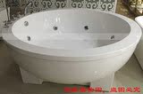 厂家直销豪华亚克力独立式圆形双人浴缸按摩恒温1.5米1.8米酒店款