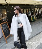 [转卖]绒舒特新款女式长毛水貂绒毛衣韩版中长款貂绒外套正品特