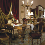 餐桌欧式实木餐桌椅组合古典美式雕花餐台多功能创意餐厅家具饭桌
