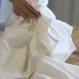 日式棉麻布艺纯白色长方形桌布圆桌台布简约现代纯色茶几盖布清新