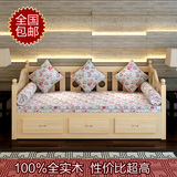 新款特价实木沙发床宜家多功能储物沙发床可折叠沙发床推拉沙发床