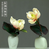 包邮台湾原创中式玉兰花系列(淡粉色)仿真花艺套装家居装饰品假花