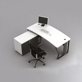 上海新款钢木柜子办公家具简约现代经理桌时尚简易板式主管大班台