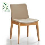 绿果家居 北欧现代简约水曲柳原木餐椅 时尚日式高档全实木椅子