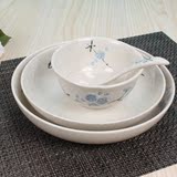 雪花瓷12头日式餐具陶瓷盘碗套装韩式欧式陶瓷碗厨房碗碟结婚送礼