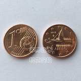 【1元秒杀】外国硬币 欧元硬币 1欧分纪念币 全新保真！