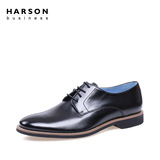 哈森 2016春季新品商务正装牛皮鞋尖头系带德比男鞋 MS64610