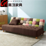 高鸿折叠双人沙发床 布艺多功能现代沙发床 韩式小户型单人沙发