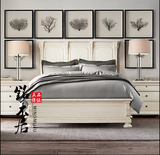 美式复古家具床 法式实木床 实木雕花皇室大床 新款 可定做