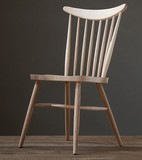 全实木餐椅 简约现代宜家白色椅子松木凳子 餐桌椅 酒店 靠背椅