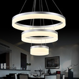LED创意个性客厅吊灯豪华大气现代餐厅灯圆形餐吊灯卧室灯圆环灯
