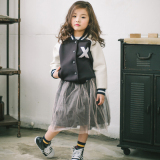 现货韩国正品代购童装2016秋儿童中小童棒球服女童运动服外套开衫