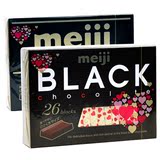 Meiji/明治黑巧克力+牛奶巧克力各120g/盒共2盒钢琴巧克力