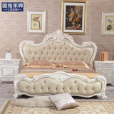 欧式实木床简约双人床1.8米法式床现代新古典公主床婚床真皮床