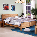 中式实木双人床1.8米婚庆床1.5米100%实木床柚木床原木1.2米床