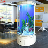 德国德克圆形鱼缸玻璃水族箱办公室屏风隔断生态免换水金龙鱼缸