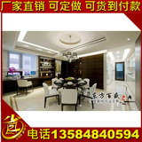 新中式餐桌椅 酒店餐厅餐桌餐椅 豪华别墅餐桌椅组合 样板房家具
