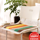 Cozzylife透气柔软棉线编织椅子坐垫 办公室四季厚实耐用防滑椅垫
