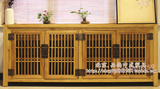 新中式玄关柜实木餐边柜现代酒柜免漆碗柜榆木仿古北京茶水储物柜