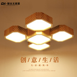 【CH灯具】创意实木吸顶灯 led简约现代中式木质阳台灯客厅卧室灯